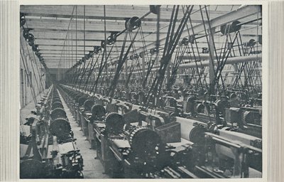 Interiör av Cotton Mill, 1910 av Unbekannt