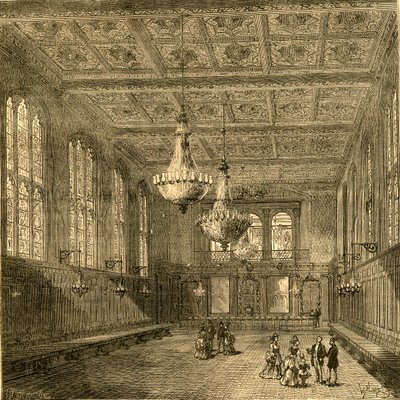 Interiör av Merchant Taylors Hall, 1897. av Unbekannt