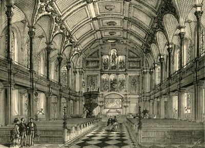 Interiör av St. Andrews Church, c1872. av Unbekannt
