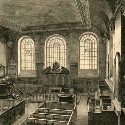Interiör av St. Michaels, Wood Street, 1876, 1897. av Unbekannt