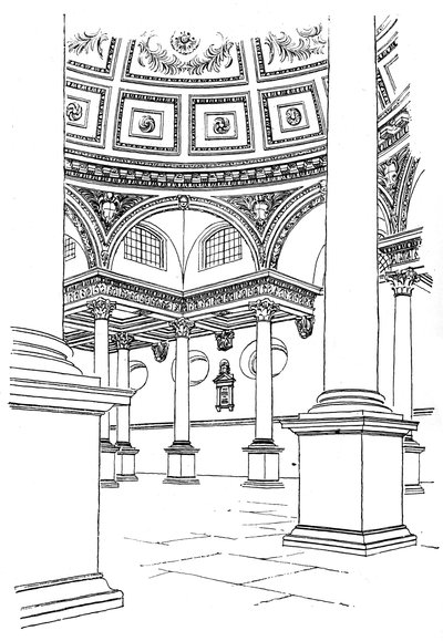 Interiör av St Stephens Church, Walbrook, City of London, 1893 av Unbekannt