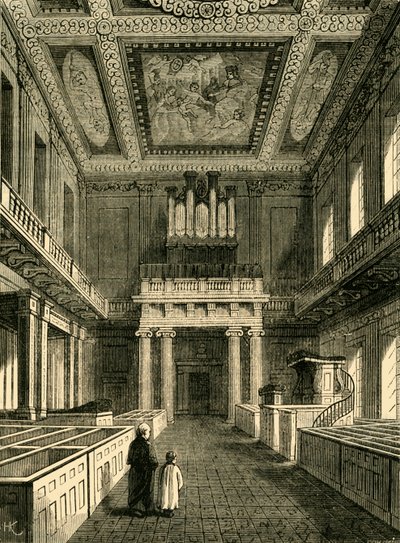 Interiör av Chapel Royal Banqueting House, Whitehall, 1881. av Unbekannt