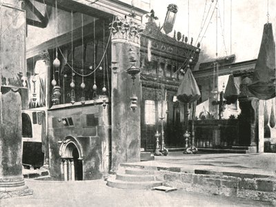 Interiör av Födelsekyrkan, Betlehem, Palestina, 1895. av Unbekannt