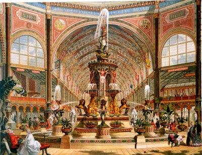 Interiör av Crystal Palace under den internationella utställningen, 1862 av Unbekannt