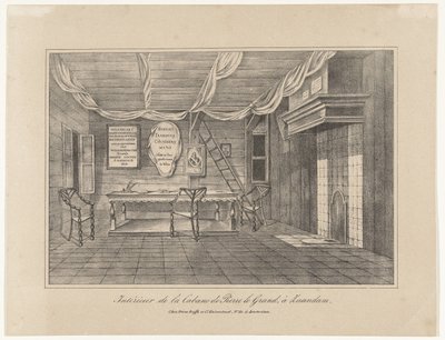 Interiör av tsar Peters hus i Zaandam, 1697, mitten av 1800-talet av Unbekannt