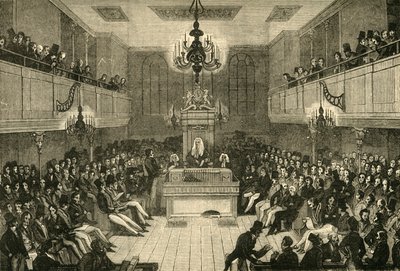 Interiören av underhuset, 1834, 1881. av Unbekannt