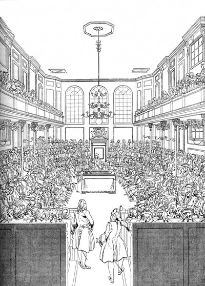 Interiör av underhuset 1742 1905 av Unbekannt