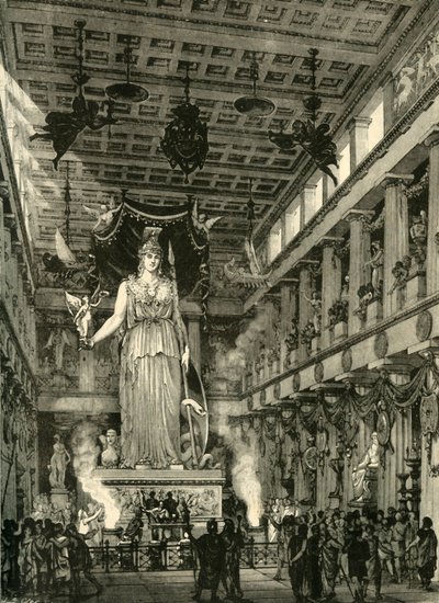 Parthenons inre, restaurerad, 1890. av Unbekannt