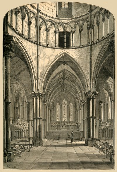 Tempelkyrkans interiör, 1870, 1897. av Unbekannt