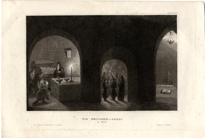 Interiörvy av den heliga graven i Kievs grottkloster, 1850 av Unbekannt