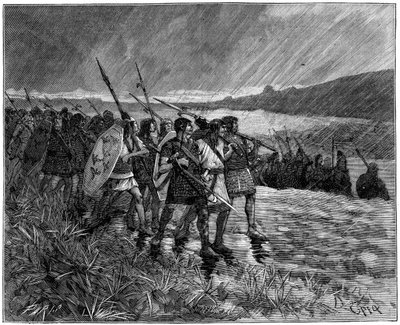 Invasion av alanerna eller visigoterna, Gallien, tidigt 500-tal 1882-1884 av Unbekannt