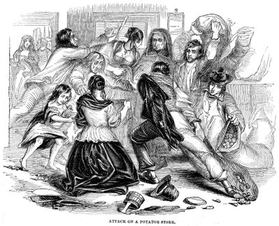 Irländsk potatissvält, 1842 av Unbekannt