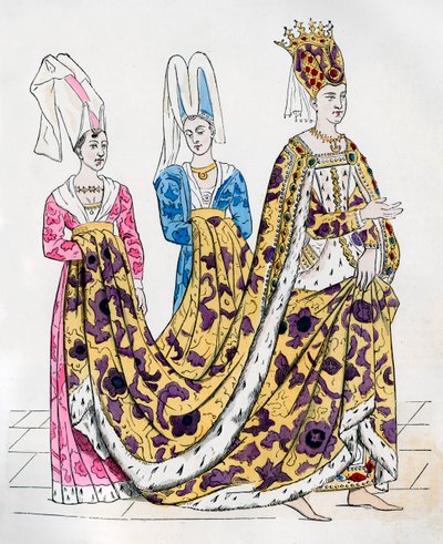 Isabeau av Bayern, drottning gemål av Charles VI av Frankrike, 1385 1882-1884 av Unbekannt