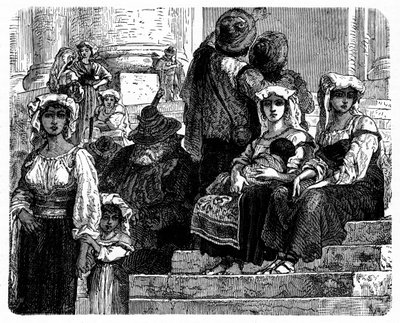 Italienska bönder, c1890 av Unbekannt