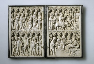Elfenbensdiptyk med scener från Life of Christ Property of Queen Jadwiga of Polen, 1300-talet av Unbekannt