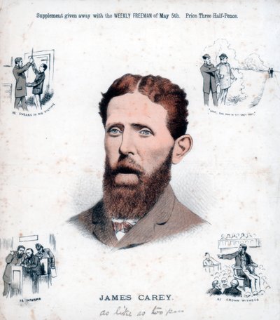 James Carey, irländsk republikan och angivare, 1883 av Unbekannt