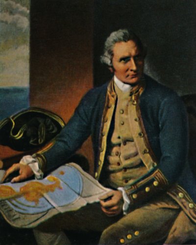 James Cook 1728-1779. - Gravyr efter målningen av Dance, 1934. av Unbekannt
