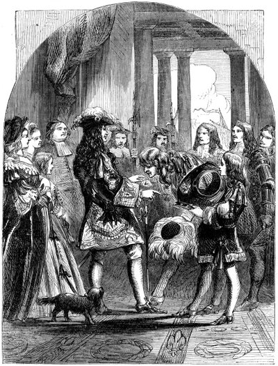 Jakob II tar avsked med Ludvig XIV av Frankrike, 1689 av Unbekannt