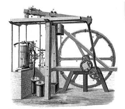 James Watts prototyp av ångmaskin Old Bess, c1778 av Unbekannt