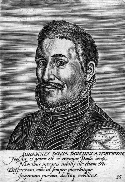 Janus Dousa 1545-1604, holländsk statsman, historiker, poet och filolog av Unbekannt