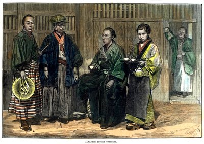 Japanska eskortofficerare, 1874 av Unbekannt