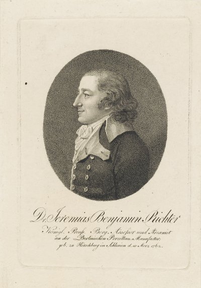 Jeremiah Benjamin Richter 1762-1807, ca. 1800 av Unbekannt