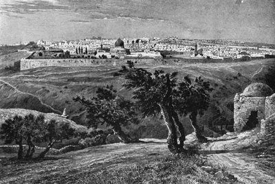 Jerusalem, från Oljeberget, 1902 av Unbekannt