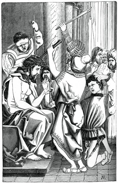 Jesus krönt med törnar, 1870 av Unbekannt