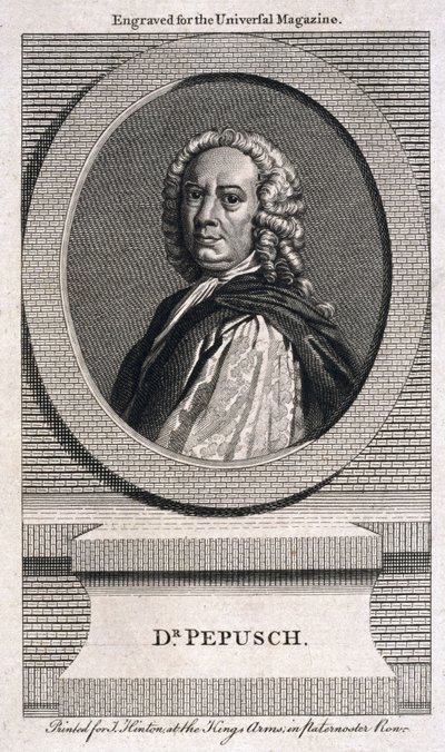 Johann Christoph Pepusch, tysk kompositör och musikteoretiker, ca 1725 av Unbekannt