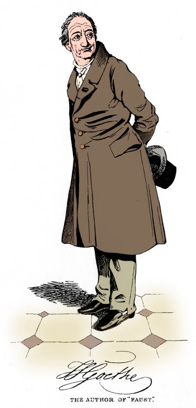 Johann Wolfgang von Goethe, tysk poet, dramatiker och vetenskapsman, ca 1830 av Unbekannt