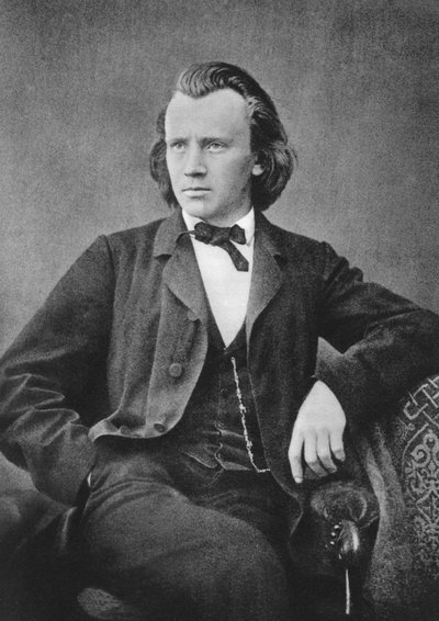 Johannes Brahms 1833-1897, tysk kompositör och pianist, c1866 av Unbekannt