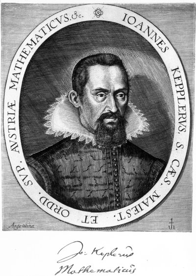 Johannes Kepler, tysk astronom och fysiker, ca 1600 av Unbekannt
