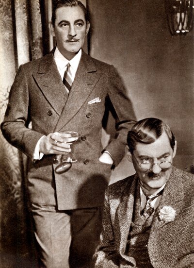 John 1882-1942 och Lionel 1878-1954 Barrymore, amerikanska scen- och filmskådespelare av Unbekannt