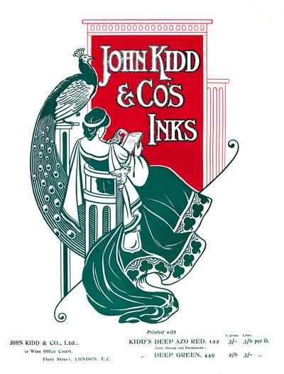 John Kidd & Cos Inks-annons, 1907 av Unbekannt