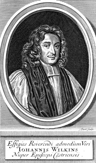 John Wilkins, engelsk präst och astronom från 1600-talet av Unbekannt