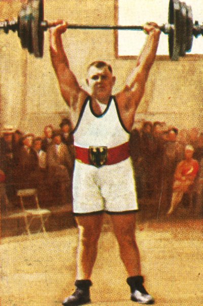 Josef Straßberger, tysk mästare i tyngdlyftning, 1928. av Unbekannt