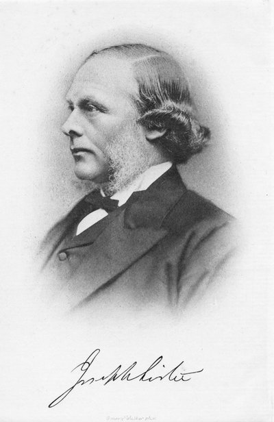 Joseph Lister, engelsk kirurg och pionjär inom antiseptisk kirurgi, c1877 av Unbekannt