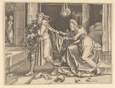 Josef och Potifars hustru kopia, 1600-talet. av Unbekannt