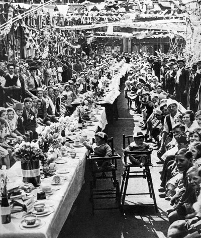 Jubileumstefest för barn på Orville Road, Battersea, London, 1935 av Unbekannt