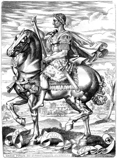 Julius Caesar, romersk general och statsman, 1:a århundradet f.Kr. 1882-1884 av Unbekannt