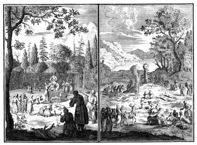 Jumala, Wirku-Accha. En gudom av Lappland, 1727-1738 av Unbekannt