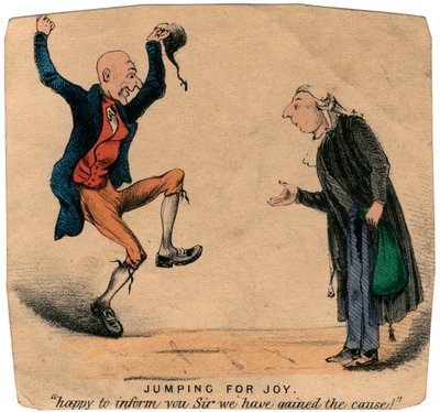 Jumping for Joy - glad att meddela dig Sir vi har vunnit orsaken! av Unbekannt