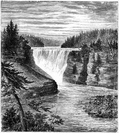 Kakabeka Falls, Ontario, Kanada, 1877 av Unbekannt