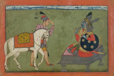 Kalki Avatar, Vishnus framtida inkarnation, ca. 1700-1710. av Unbekannt