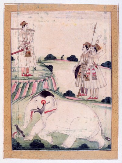 Kanada Ragini, Ragamala Album, School of Rajasthan, 1800-talet av Unbekannt