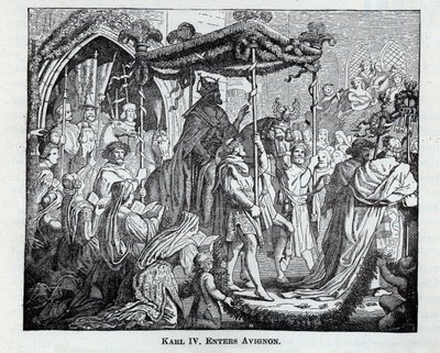 Karl IV går in i Avignon, 1882 av Unbekannt