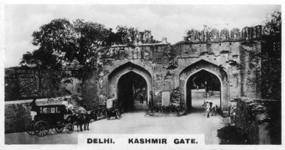 Kashmir Gate, Delhi, Indien, c1925 av Unbekannt