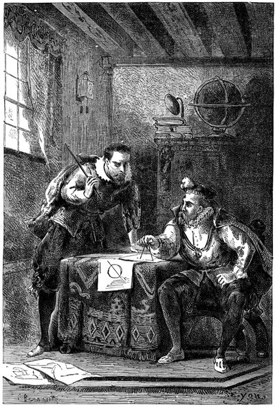 Kepler och Brahe arbetar tillsammans c1600, c1870 av Unbekannt