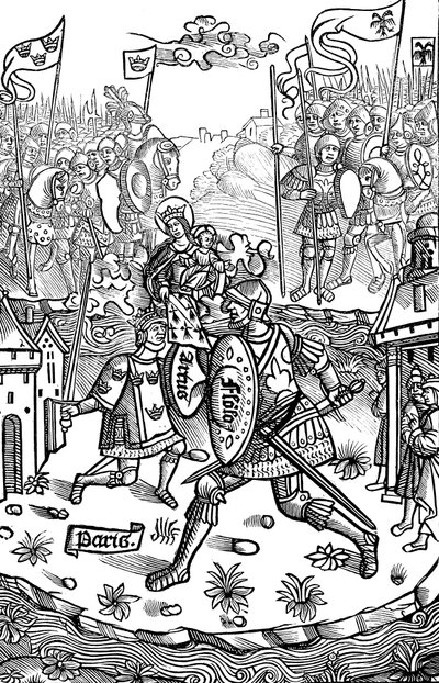 Kung Arthur slåss mot en jätte, 1514 av Unbekannt