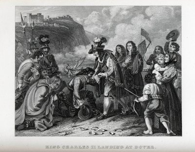 Kung Charles II landade i Dover 1882 av Unbekannt